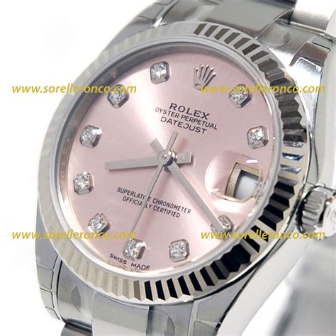 rolex datejust 41 mm quadrante rosa diamanti